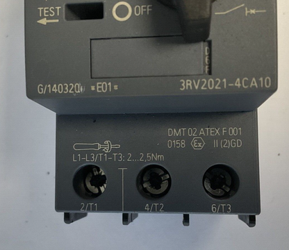 SIEMENS 3RV2021-4CA10 MANUAL MOTOR STARTER