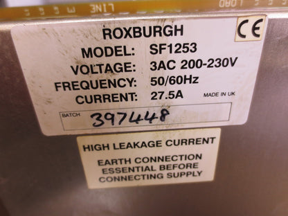 ROXBURGH SF1253 NOISE FILTER - 3AC, 200-230VAC, 50/60Hz 27.5A