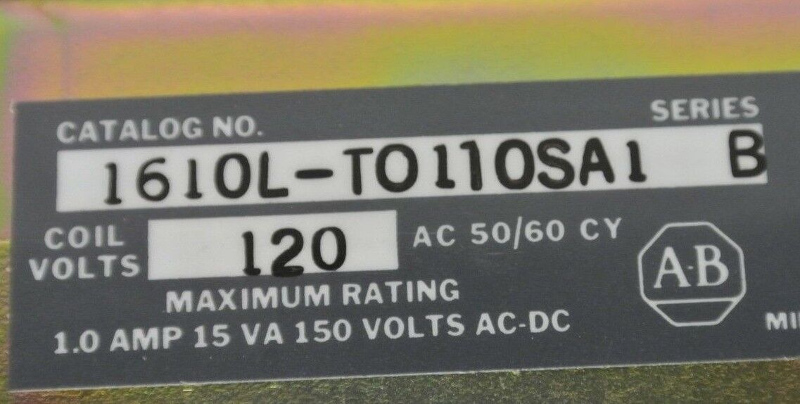 ALLEN-BRADLEY 1610L-T0110SA1 DRY REED RELAY / 120V / 1 NO, 1 NC - NEW SURPLUS