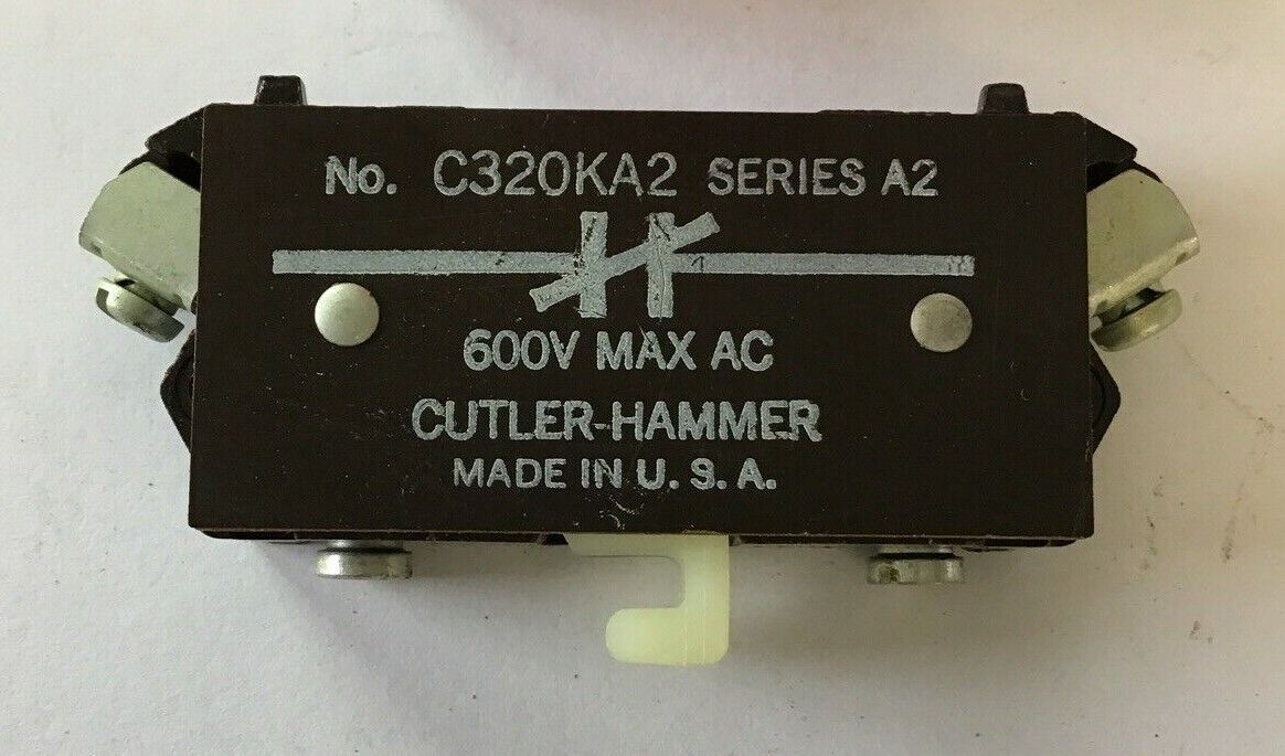 CUTLER HAMMER C320KA2 AUXILIARY CONTACTS SER.A2 600VAC