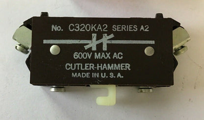 CUTLER HAMMER C320KA2 AUXILIARY CONTACTS SER.A2 600VAC
