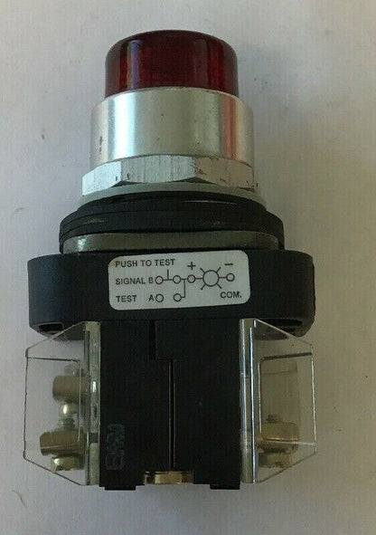 ALLEN BRADLEY 800T-QT24 SER.T RED PUSHBUTTON SWITCH 24VAC/DC #757 LAMP