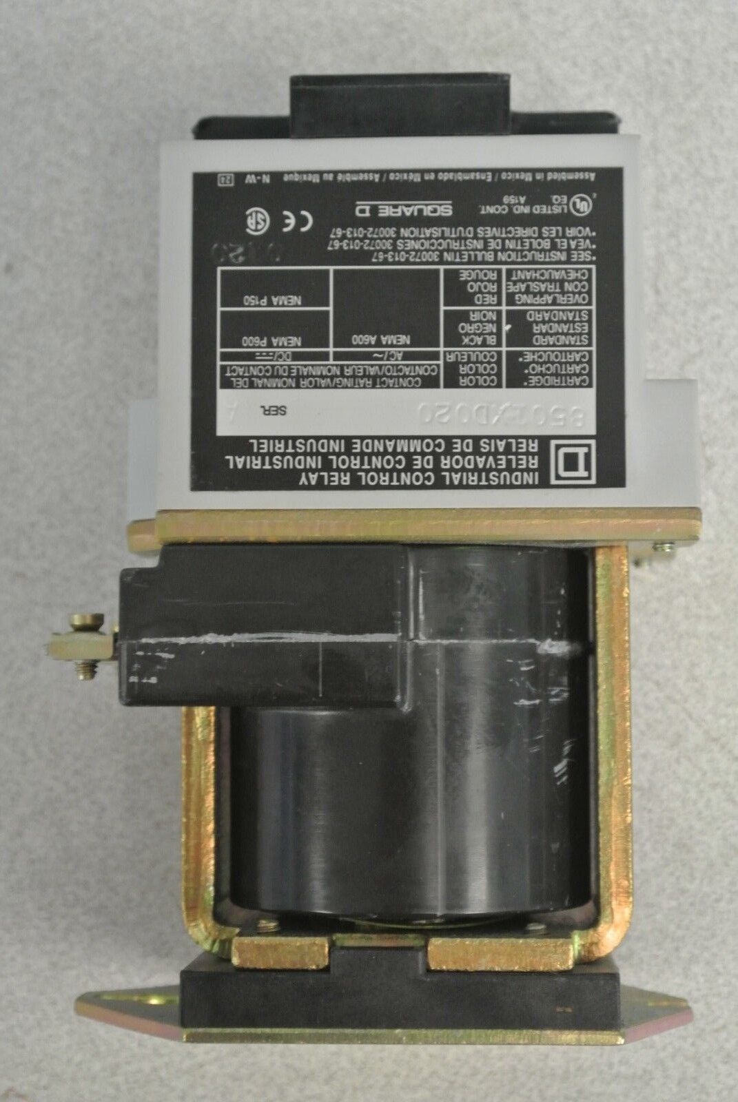 SQUARE D 8501XD020 TYPE X CONTROL RELAY / 115/125V COIL / 8-POLE / NEW SURPLUS
