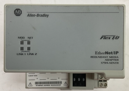 ALLEN BRADLEY 1794-AENTR SER A FW 1.014 ETHERNET/IP REDUNDANT MEDIA ADAPTER FLEX