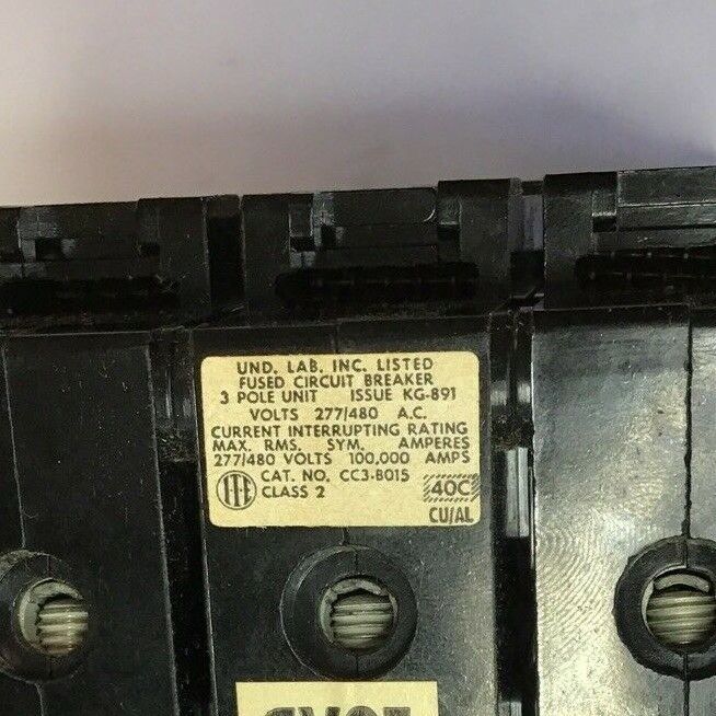 ITE CC3B015 CIRCUIT BREAKER 3POLE 277/480VAC 15A