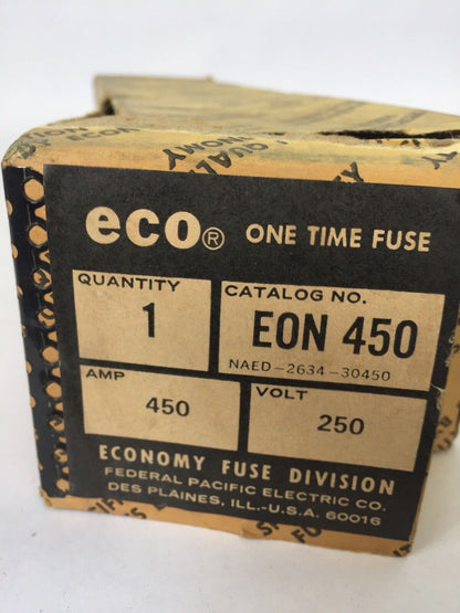 ECONOMY EON450 ECO ONE TIME FUSE 450AMP 250VAC