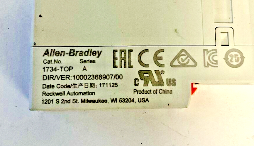 ALLEN BRADLEY 1734-TOP SER.A DIR/VER10002368907/00 TERMINAL BASE****LOTOF6****