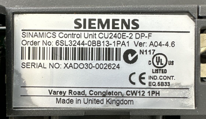 SIEMENS 6SL3224-0BE27-5UA0 SINAMATIC POWER MODULE 240 BOP-2 CU240E-2 DP-F CONTRO