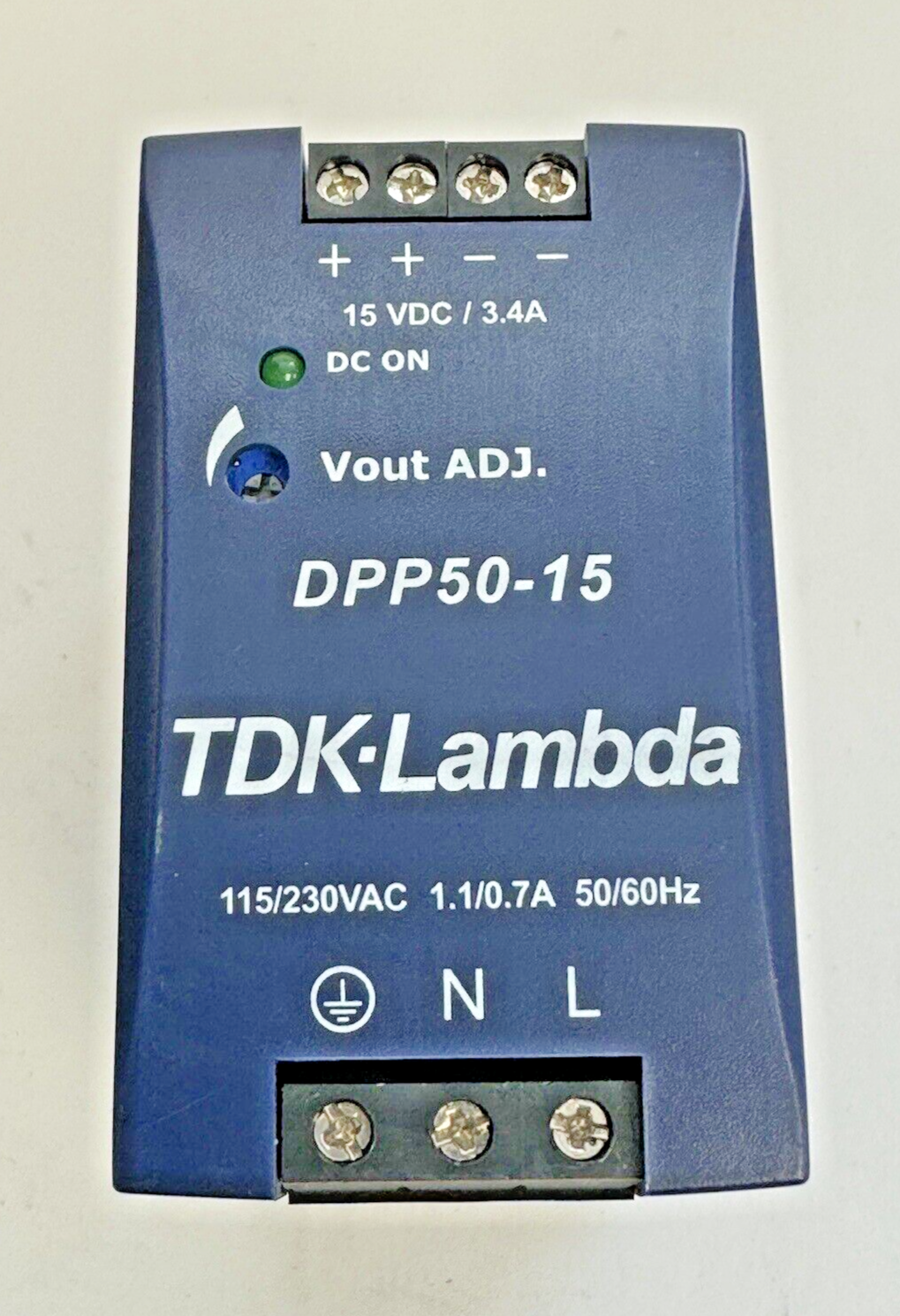 TDK-LAMBDA - DPP50-15 - POWER SUPPLY -O: 15VDC, 50W I: 230VAC, 1.1/0.7A, 50/60Hz