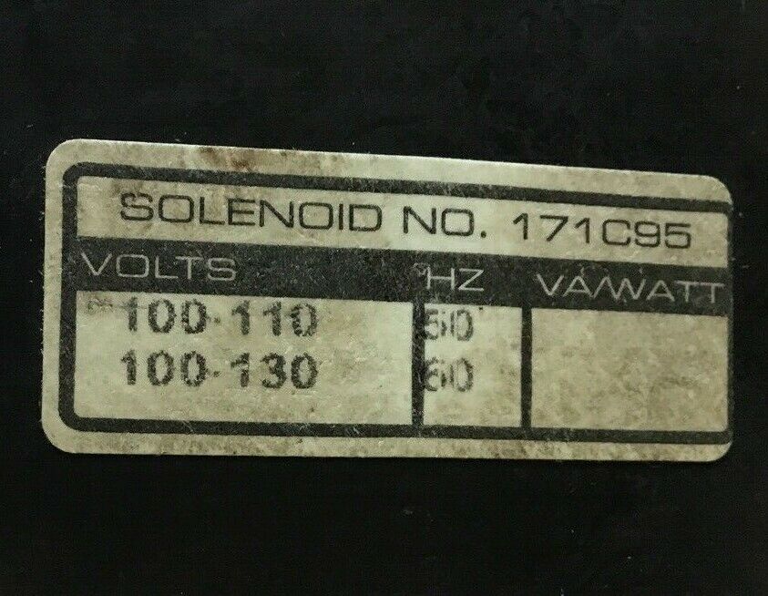 ROSS W7017C2311 SOLENOID VALVE 0-10 BAR 100-130V 50/60HZ