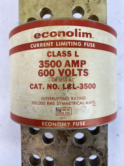 Economy Fuse LCL-3500 3500A 600V Fuse