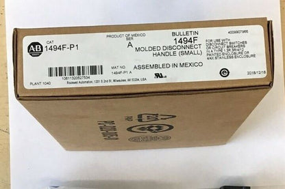 ALLEN BRADLEY 1494F-P1 MOLDED DISCONNECT HANDLE (SMALL) BULL.1494F