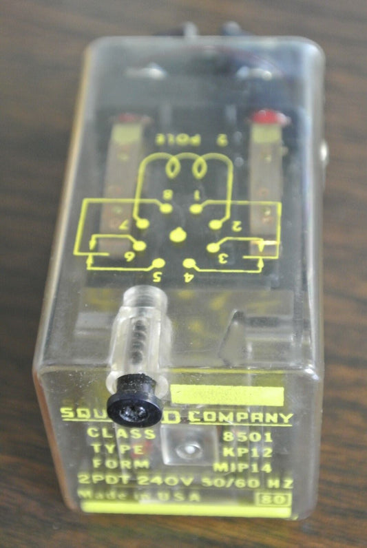 SQUARE D 8501 KP12 GENERAL PURPOSE RELAY 2PDT, 240V, 50/60Hz - NEW SURPLUS