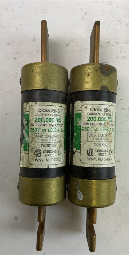 CEFCO CRN-R 125 DUAL ELEMENT TIME DEALY FUSE 125AMP 250VAC (LOT OF 2)