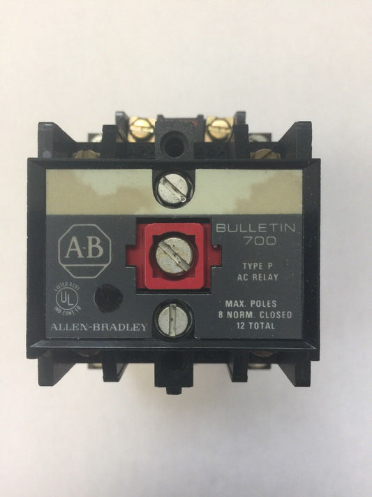 ALLEN BRADLEY 700-P200A1 AC RELAY 115-120V 60HZ 110V 50HZ SER A 2 POLE 2 N.O.