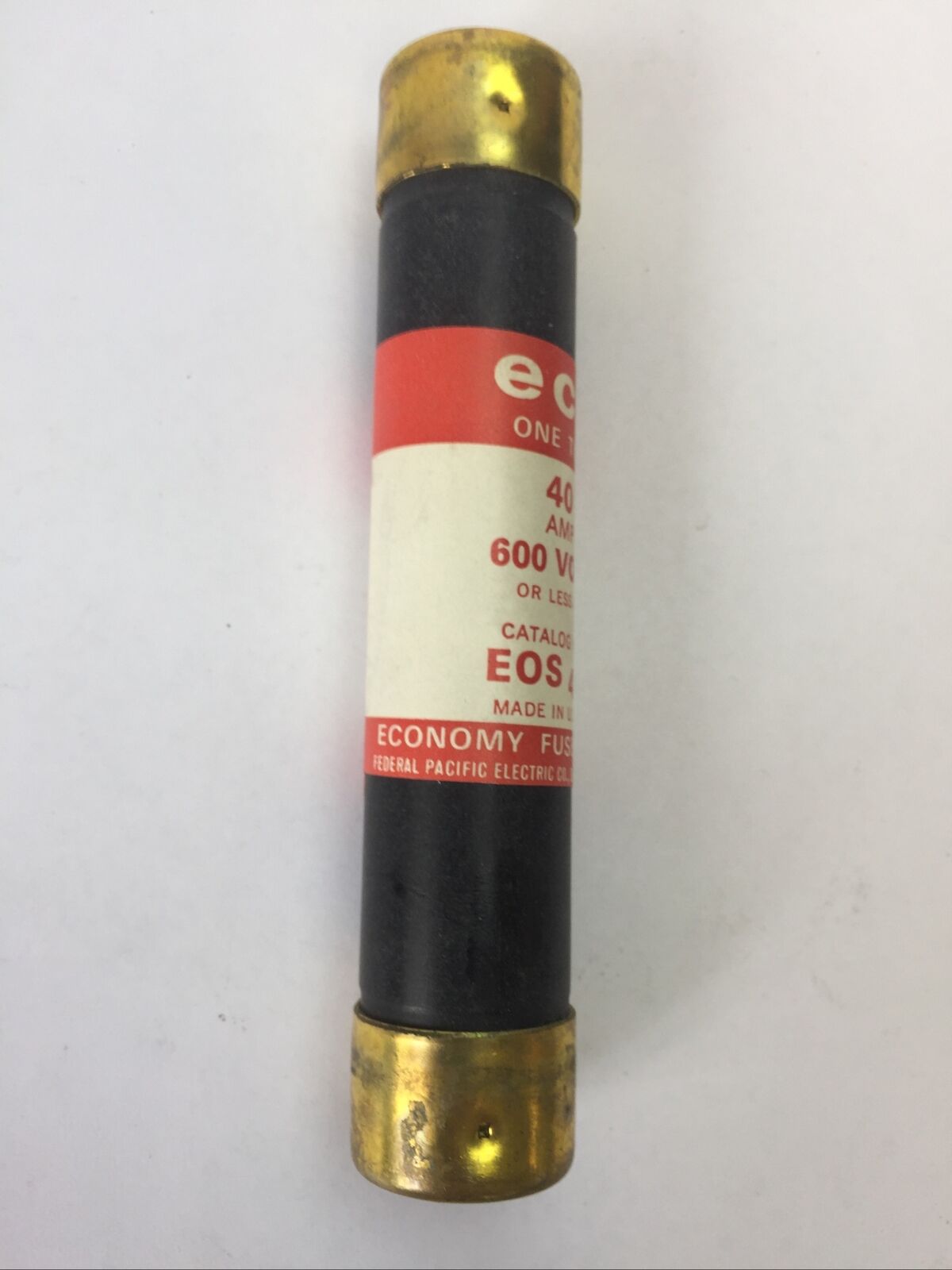 ECONOMY EOS40 ONE TIME FUSE 40AMP 600VAC (BOX OF 10)