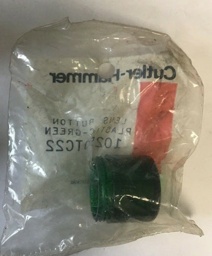 CUTLER HAMMER 10250TC22 LENS BUTTON PLASTIC-GREEN***LOTOF6***