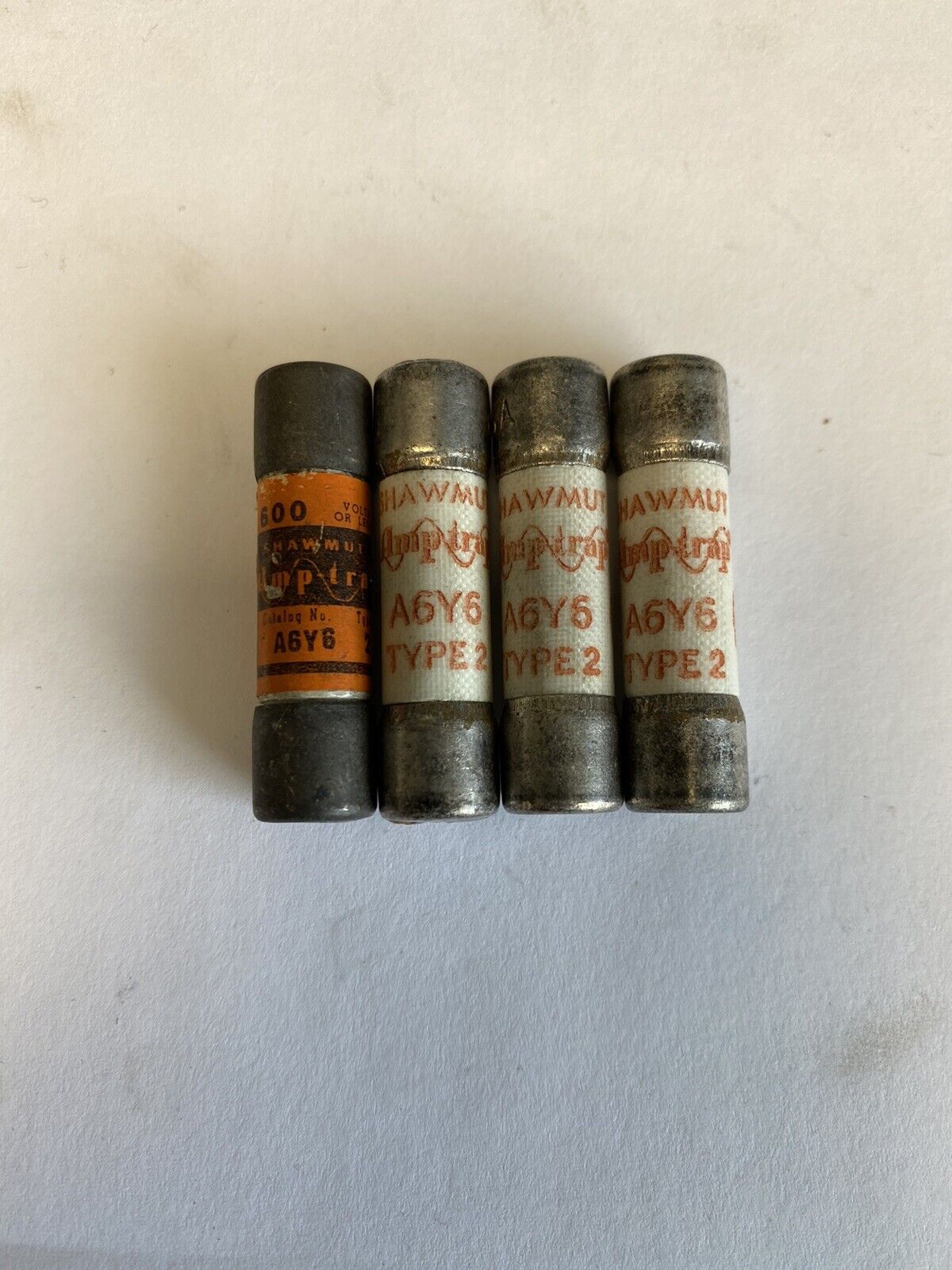 Shawmut Amp-trap A6Y6 Type 2 6A 600V Fuse "Lot of 4"