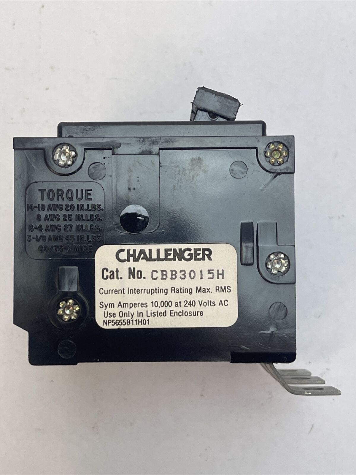 CHALLENGER CBB3015H CIRCUIT BREAKER 15AMP 240VAC 3POLE
