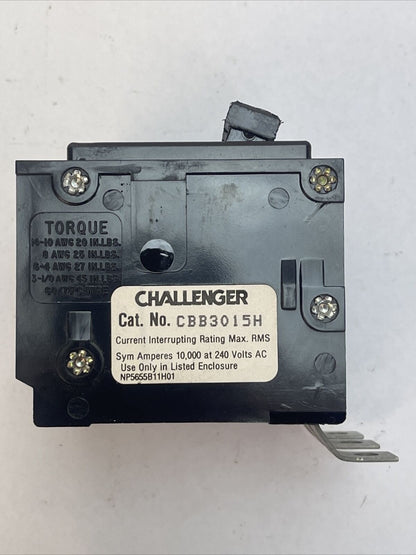 CHALLENGER CBB3015H CIRCUIT BREAKER 15AMP 240VAC 3POLE