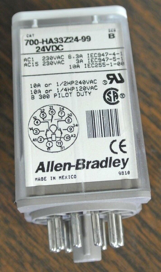 ALLEN-BRADLEY 700-HA33Z24-99 Ser. B - GENERAL PURPOSE RELAY - 24V - NEW SURPLUS