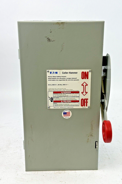 EATON - DH361UGK SER. B - HD SAFETY SWITCH - 30A/ 600VAC/250DC / 3 POLE/ TYPE 1