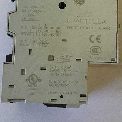 GENERAL ELECTRIC GPS1BHAM MANUAL MOTOR STARTER GPAE11LLA& (2) GPAC10FBA