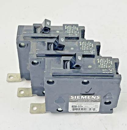 SIEMENS *LOT OF 3* - B145 - CIRCUIT BREAKERS -1 POLE, 45A, 240 VAC, 60Hz TYPE BL