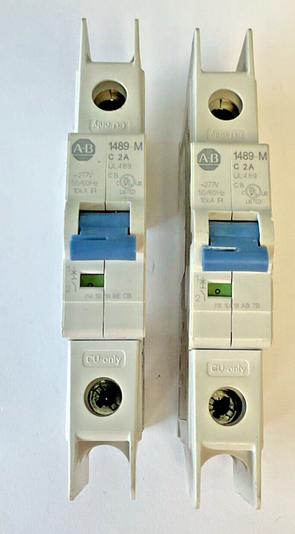 ALLEN-BRADLEY 1489-M1C020 CIRCUIT BREAKER 10KA SER.D 2A 277VAC 50-60HZ**LOTOF2**