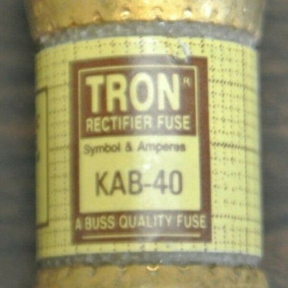 BUSSMANN / TRON KAB40 RECTIFIER FUSE / 250V / 40A / NEW SURPLUS / EACH