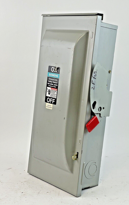 SIEMENS - GF223NR - RAINPROOF SAFETY SWITCH-2 POLE, 100A, 240 VAC, 250 VDC, 3R