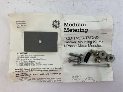 GE TMTQD2 MODULAR METERING TQD/TMQD/TMQAD BREAKER MOUNTING KIT FOR 1-PHASE METER