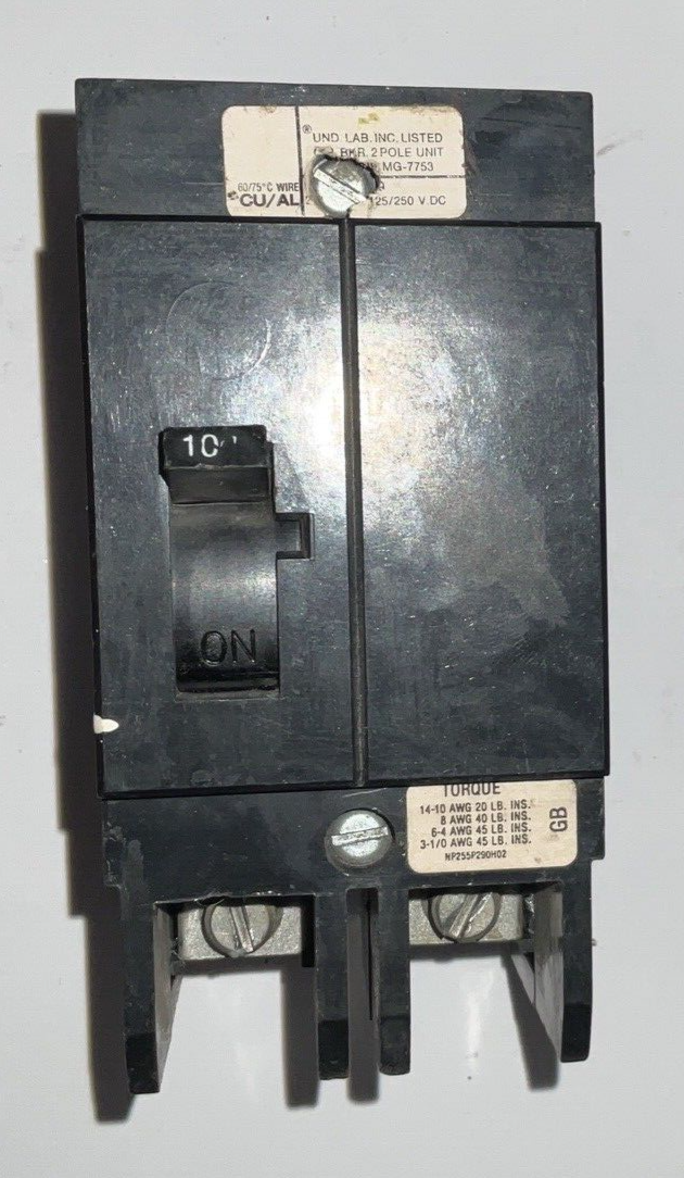 WESTINGHOUSE GB2100 CIRCUIT BREAKER 240VAC 125/250VDC 100A 2POLE