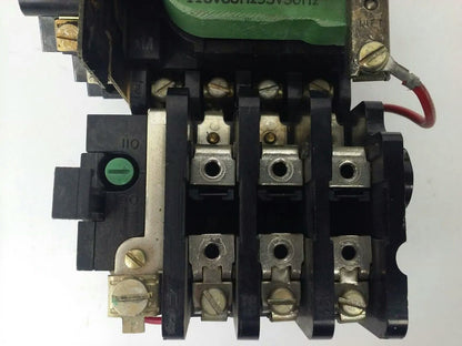 GENERAL ELECTRIC CR208C100DLE, STARTER, 3PH, 600V, 27A, 10HP, SIZE 1, 120V COIL