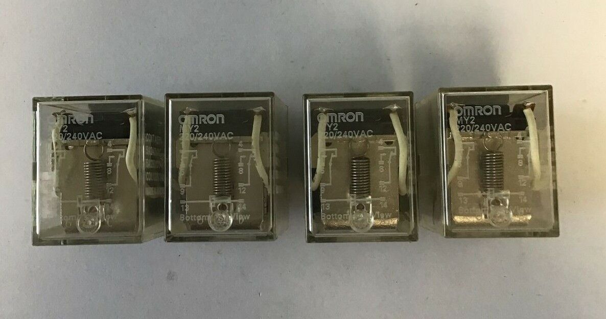 OMRON MY2 RELAY 220/240VAC 5A ***LOTOF4***