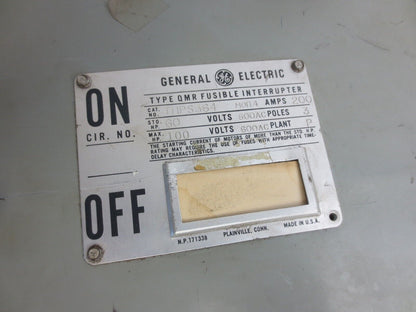 GE THPS364 FUSIBLE INTERRUPTER - 200A, 600VAC, 3-POLE - 60HP, 100HP MAX