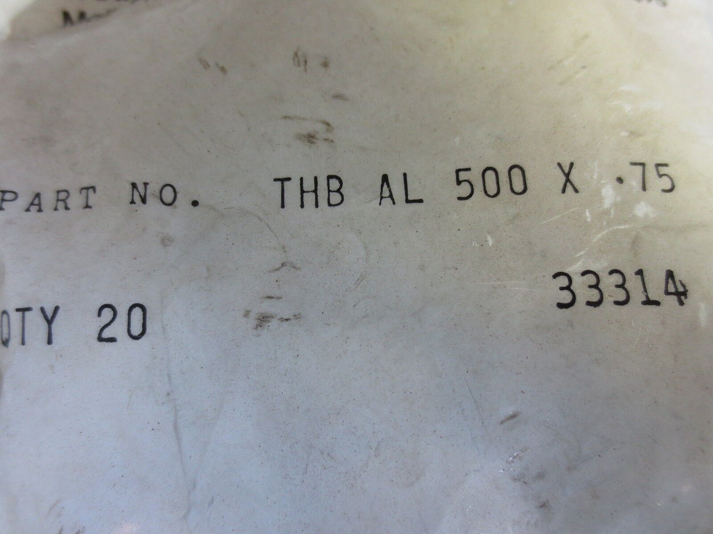 JAMES C. WHITE THBAL-500 x 0.75 ALUMINUM BOLTS for TUBETRACK 33553 LOT of 20 NEW