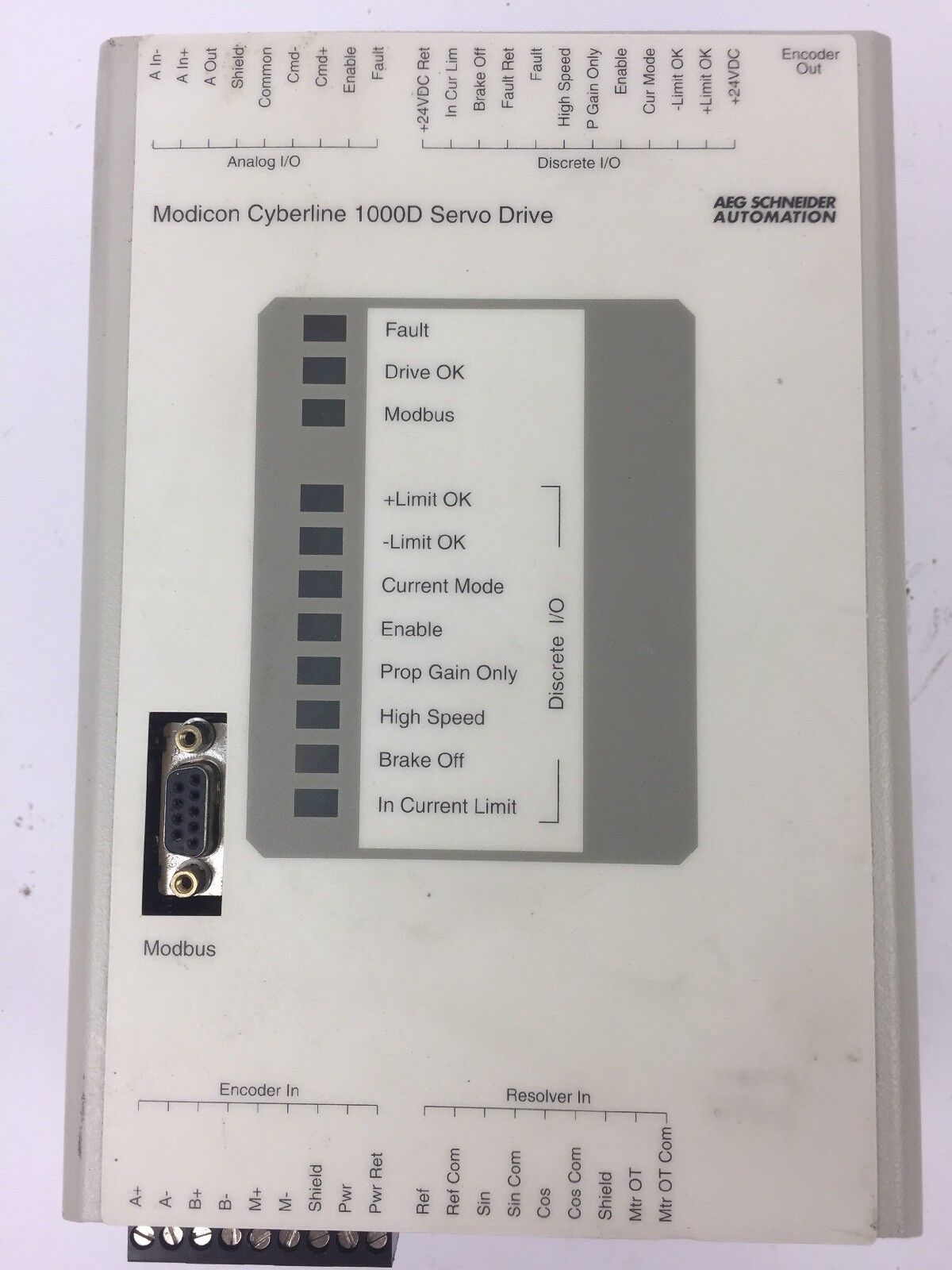 MODICON DR-D020-001 CYBERLINE 1000D SERVO DRIVE