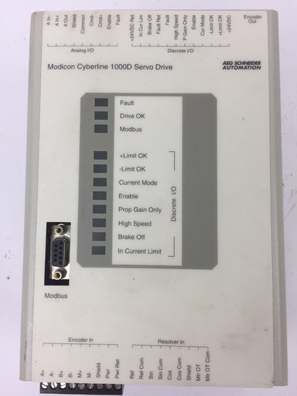 MODICON DR-D020-001 CYBERLINE 1000D SERVO DRIVE
