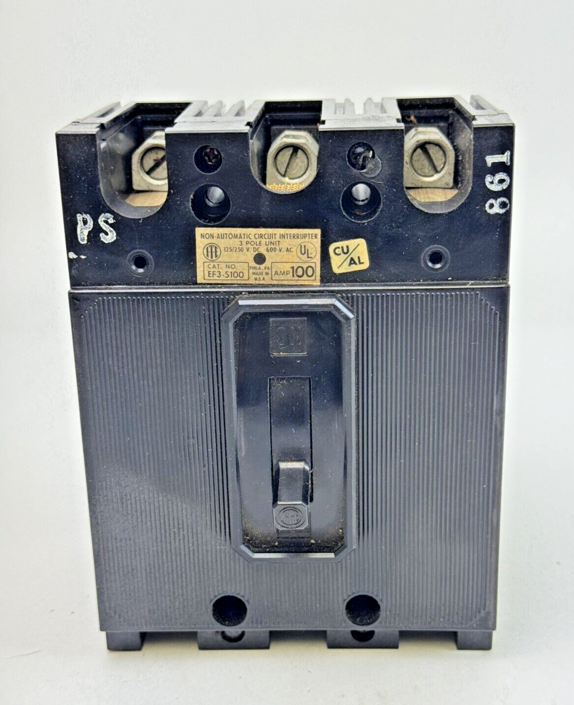 ITE  EF3-S100  CIRCUIT BREAKER  3 POLE 100A 600 VAC