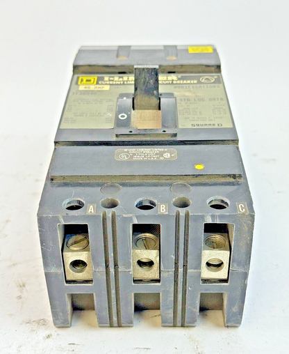 SQUARE D - IF36040 - I-LIMITER CIRCUIT BREAKER - 40 AMP, 3 POLE, 600 VAC
