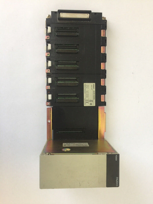 OMRON CS1W-BC053 BASE UNIT W/ C200HW-PA20S POWER SUPPLY 100-120/200-240VAC