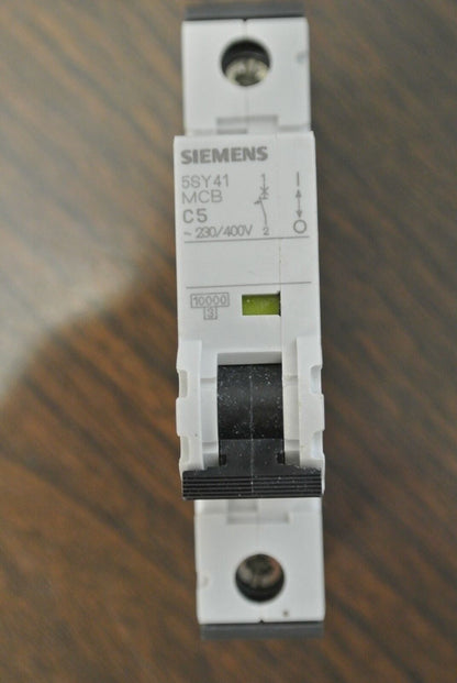 SIEMENS 5SY41 MCB C5 CIRCUIT BREAKER / 5SY4111-7 / ~230-400V / 5A