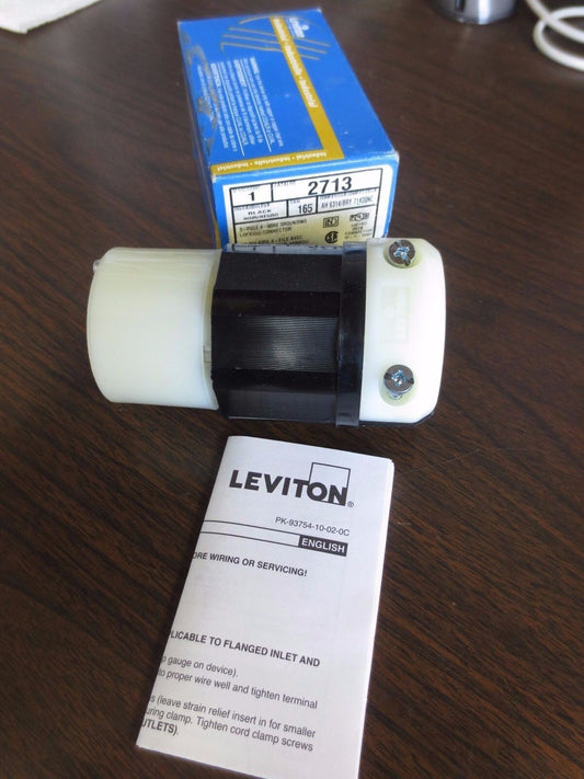 LEVITON 2713 GROUNDING LOCKING CONNECTOR / RECEPTACLE 3-POLE, 4-WIRE NEW SURPLUS