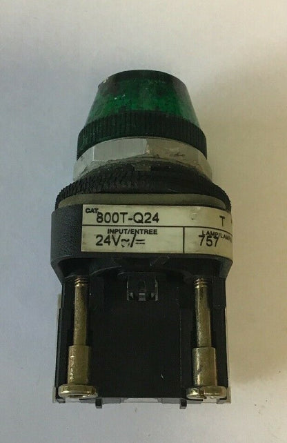 ALLEN BRADLEY 800T-Q24 GREEN LENS 30MM PILOT LIGHT 24VAC/DC SERIES T*(LOTOF4)*