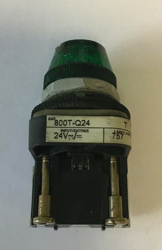 ALLEN BRADLEY 800T-Q24 GREEN LENS 30MM PILOT LIGHT 24VAC/DC SERIES T*(LOTOF4)*