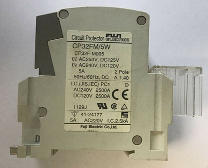 FUJI CP32FM/10 CIRCUIT PROTECTOR 10A 50/60HZ & CP32FM/5W CIR. PROTECTOR 5A
