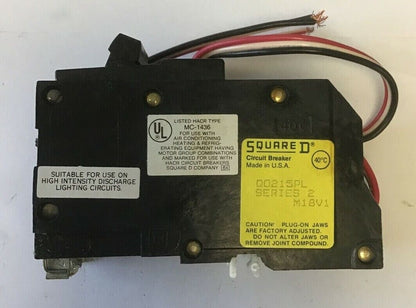 SQUARE D QO215PL CIRCUIT BREAKER 15A 120/240VAC 2POLE