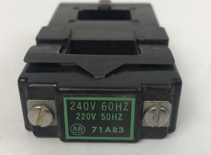 ALLEN BRADLEY 71A83 COIL 240V 60HZ 220V 50HZ