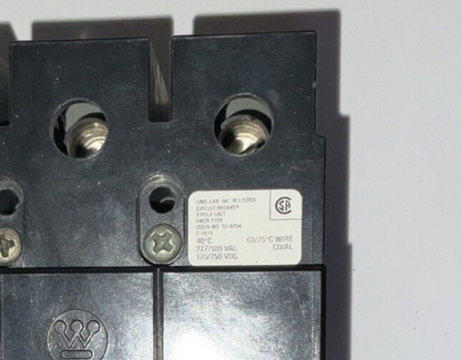 WESTINGHOUSE GHC3060 CIRCUIT BREAKER 480VAC 250VDC 60A 3POLE